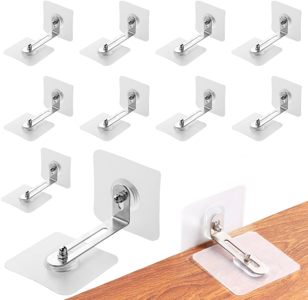 Dailygoods - Tilt Protection - Meubelset - Geen boren - Anti-tipsysteem - 10 paar - Veiligheid voor meubels - Geschikt voor huisdieren