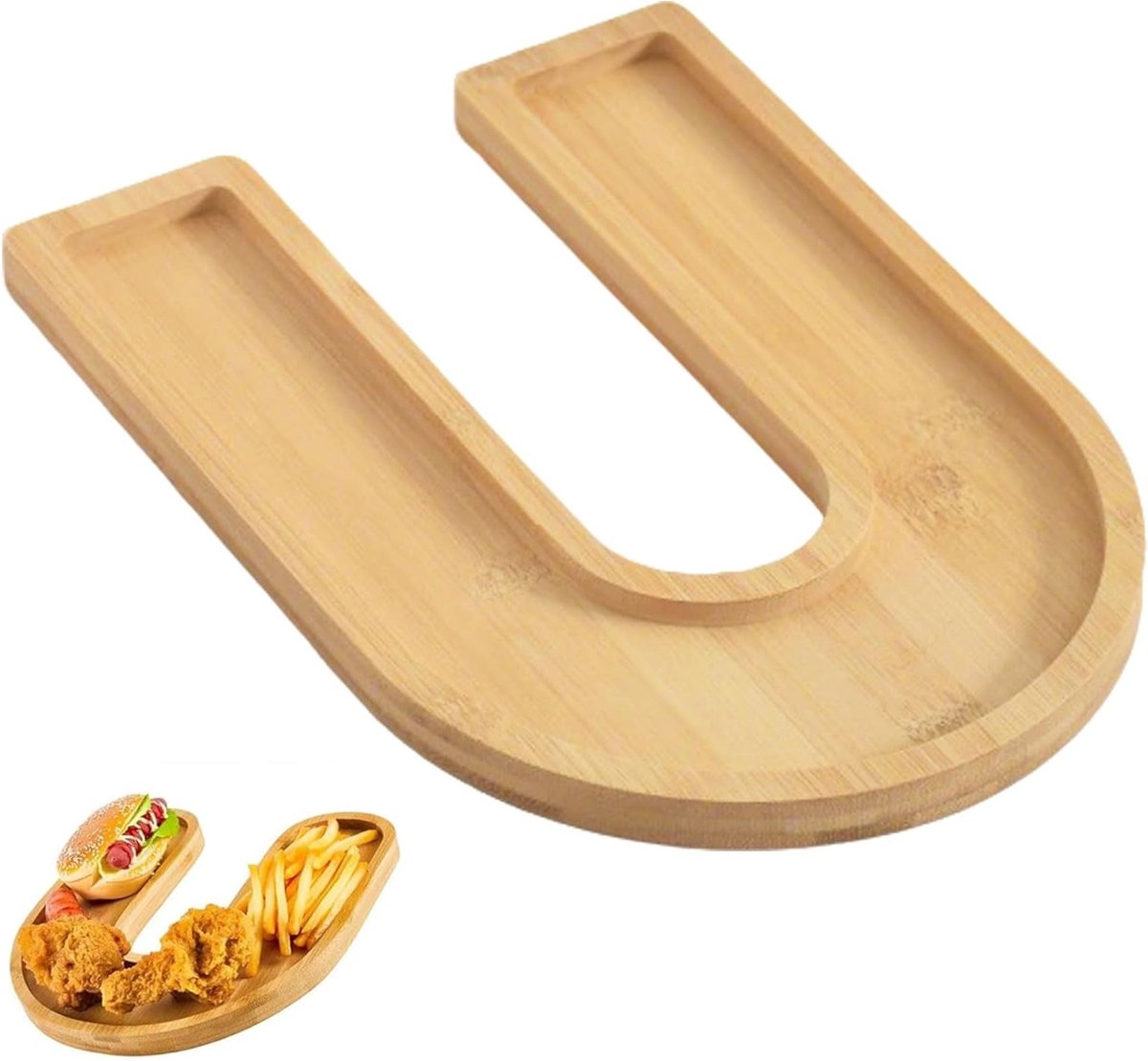 Houten Lettervormen Serveerschalen voor Charcuterie, Ideaal voor Fruit en Snacks