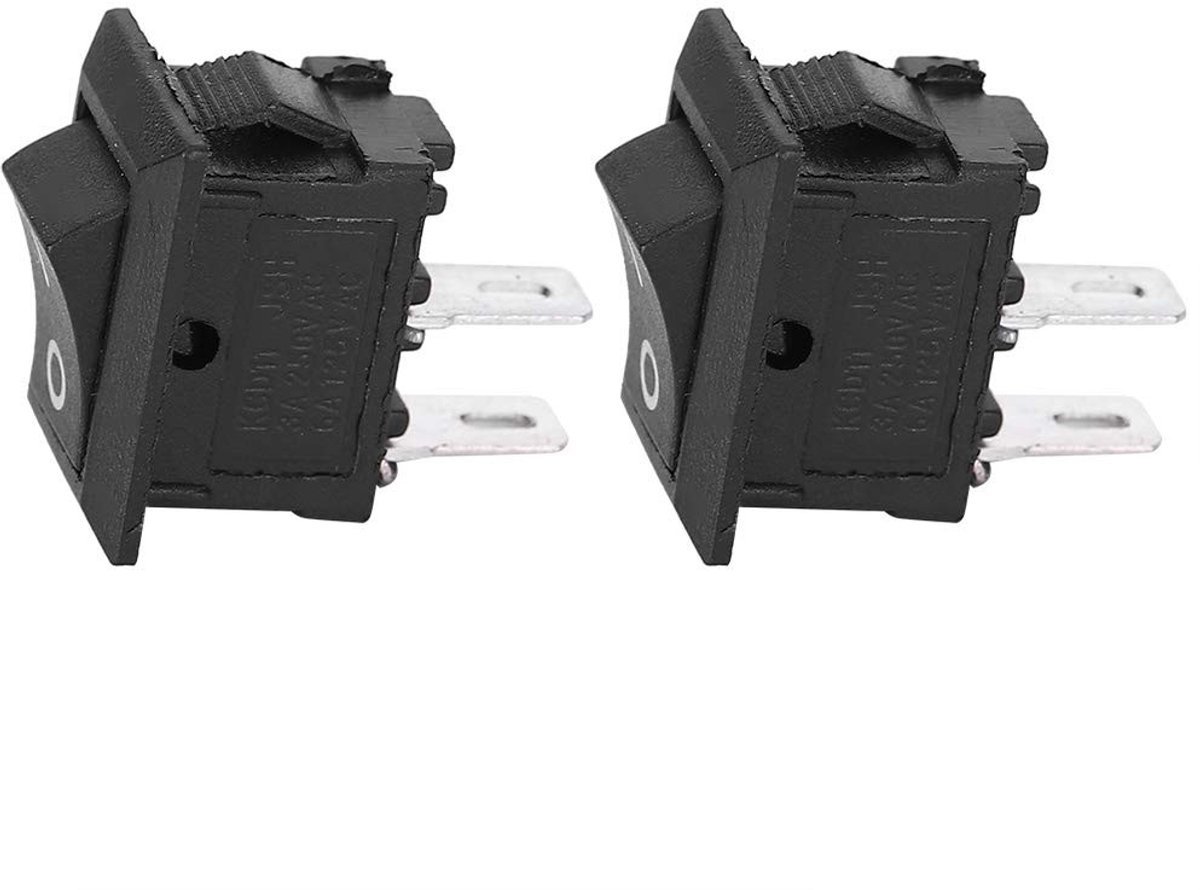 Dailygoody - Zuur Schakelaar - Tuimelschakelaar 2 Pin - Hoogwaardige Kwaliteit - Zwart - Huishoudelijke Apparaten Accessoires - Duurzaam - Geschikt vo