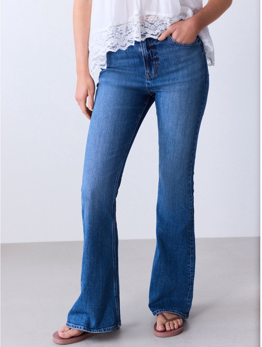 Next - Dames - Authentic jeans met flared pijpen - Blauw