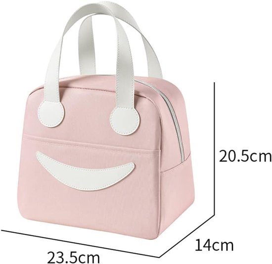 Mini Geïsoleerde Lunchtas 1 Stuk, Draagbare Schattige Koeltas voor Picknick en Buiten, Opbergtas voor IJs, Klein Formaat, Roze van MINI — afbeelding 2