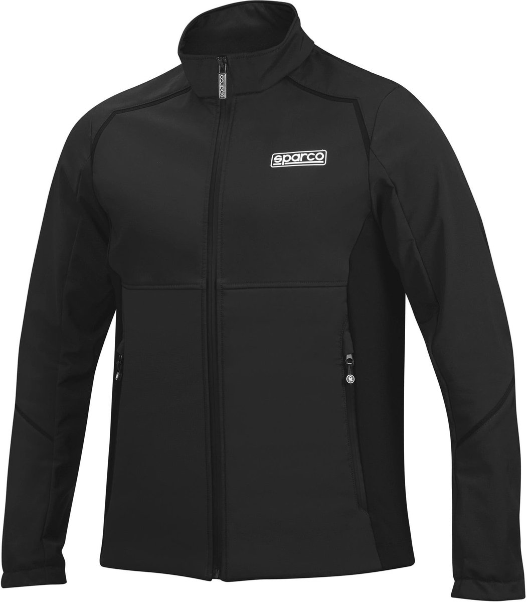 Sparco MY2026 Softshell Jas - Grijs — Marineblauw