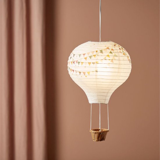 Ostaria hanglamp luchtballon - kinderkamer - multi - kunststof - D30 x H45 cm - lampion lamp van OSTARIA — afbeelding 4