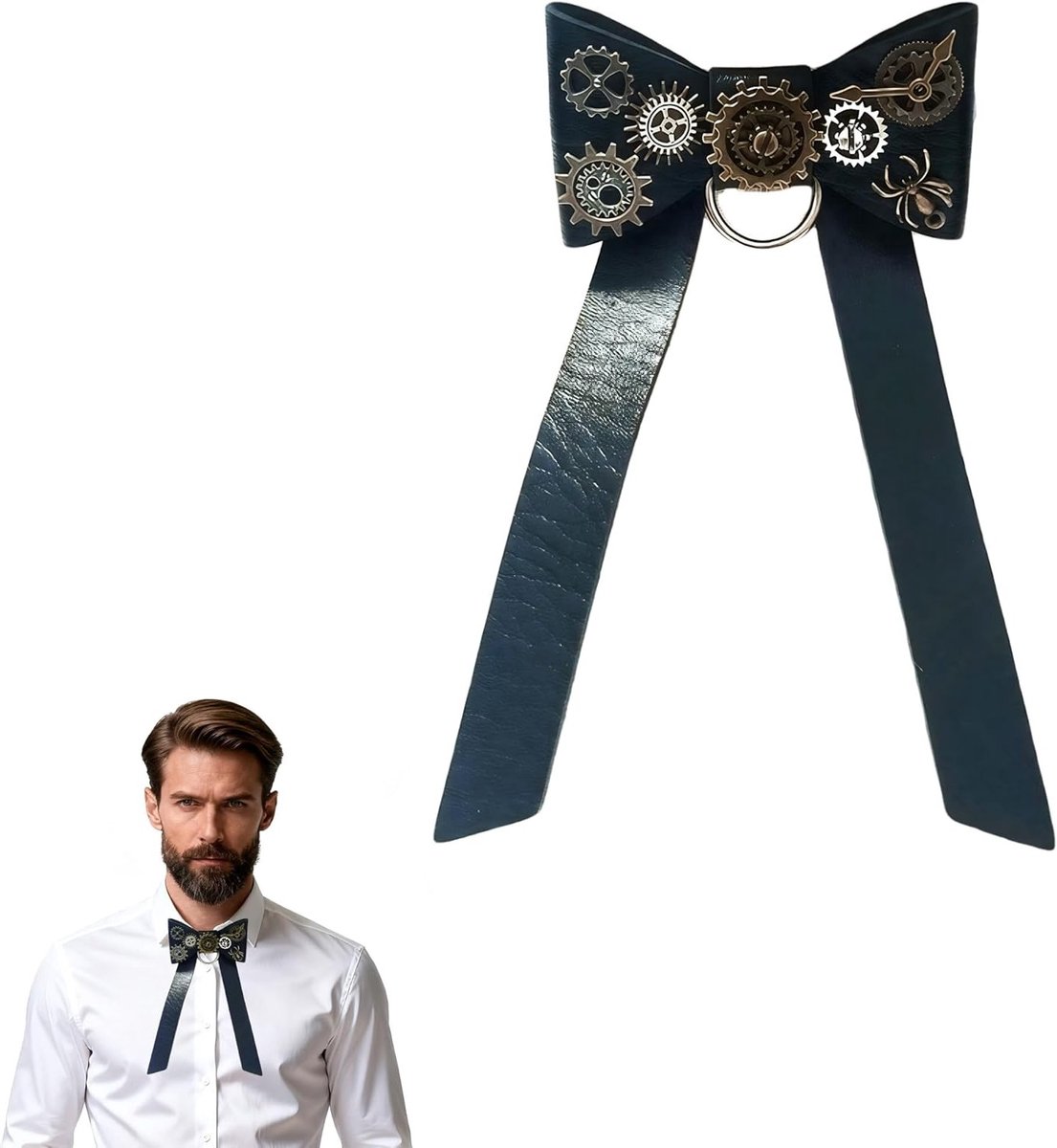 Verstelbare Steampunk Strik met Retro Design voor Mannen en Vrouwen - Perfect voor Halloween, Carnaval en Maskerades
