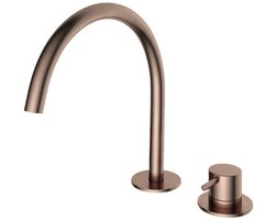 Hotbath Cobber – Wastafelmengkraan – zonder Waste – Laag – Geborsteld Koper PVD – Opbouw – Messing – V07 Hotbath Cobber – Wastafelmengkraan – zonder Waste – Laag – Geborsteld Koper PVD – Opbouw – Messing – V07