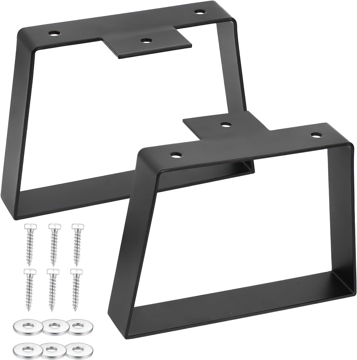 Trapezoïdale metalen tafelpootjes voor meubels, ideaal voor banken, kasten en eettafels - 20 cm hoogte, 2 stuks