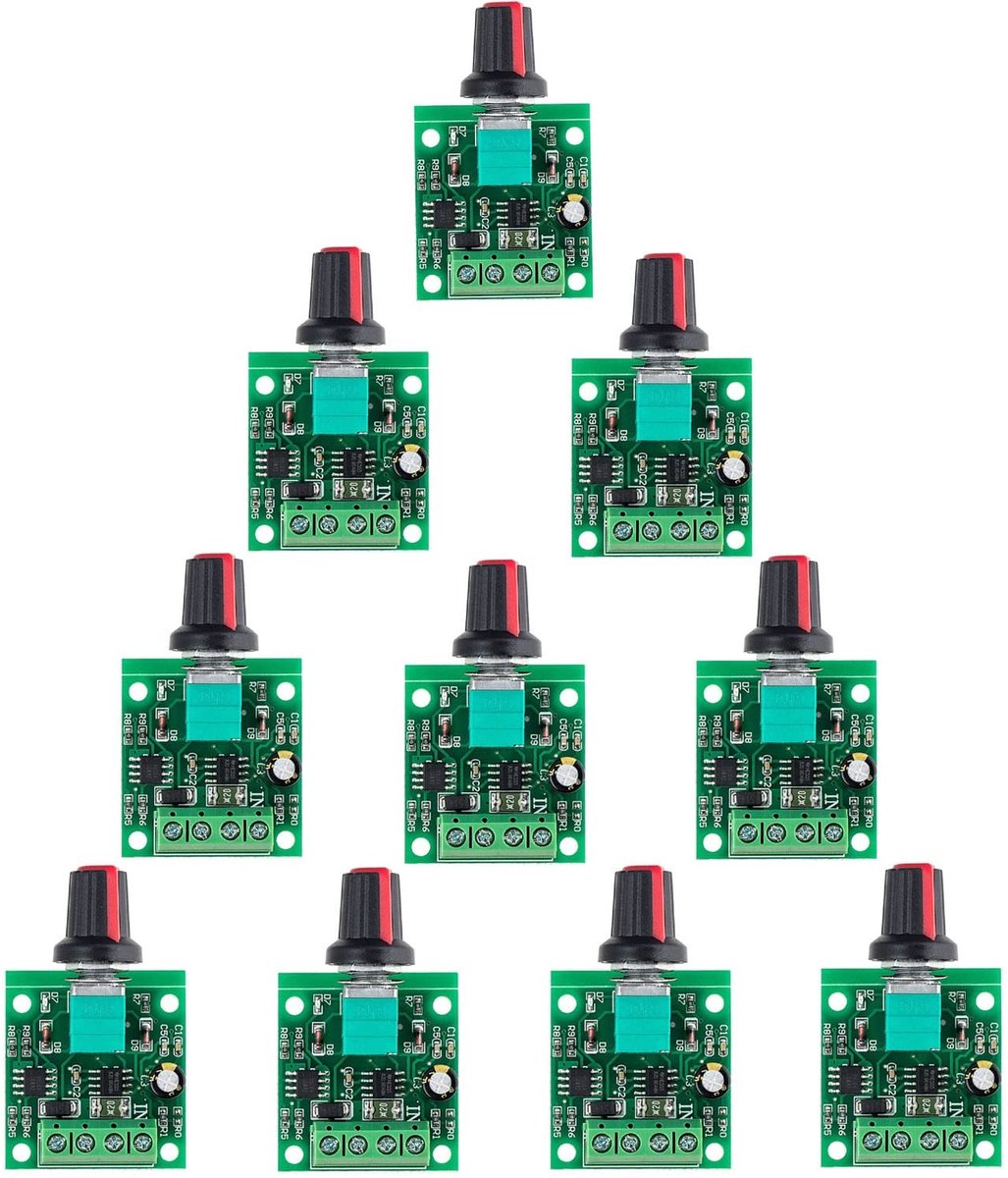 Dailygoody - 10Pcs PWM Motor Speed Controller 1.8V-12V 2A DC Voltage Regulator