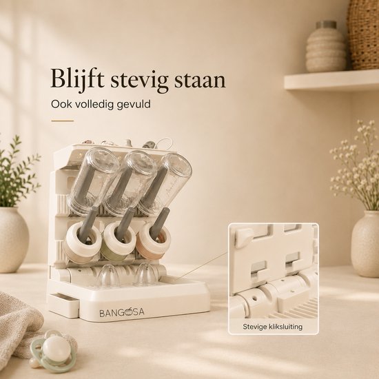 Bangosa Flessen Droogrek Baby - Flessendroogrek - Droogrek voor Flessen - Droogrek Flesjes - Afdruiprek Flessen - Small van Merkloos — afbeelding 2