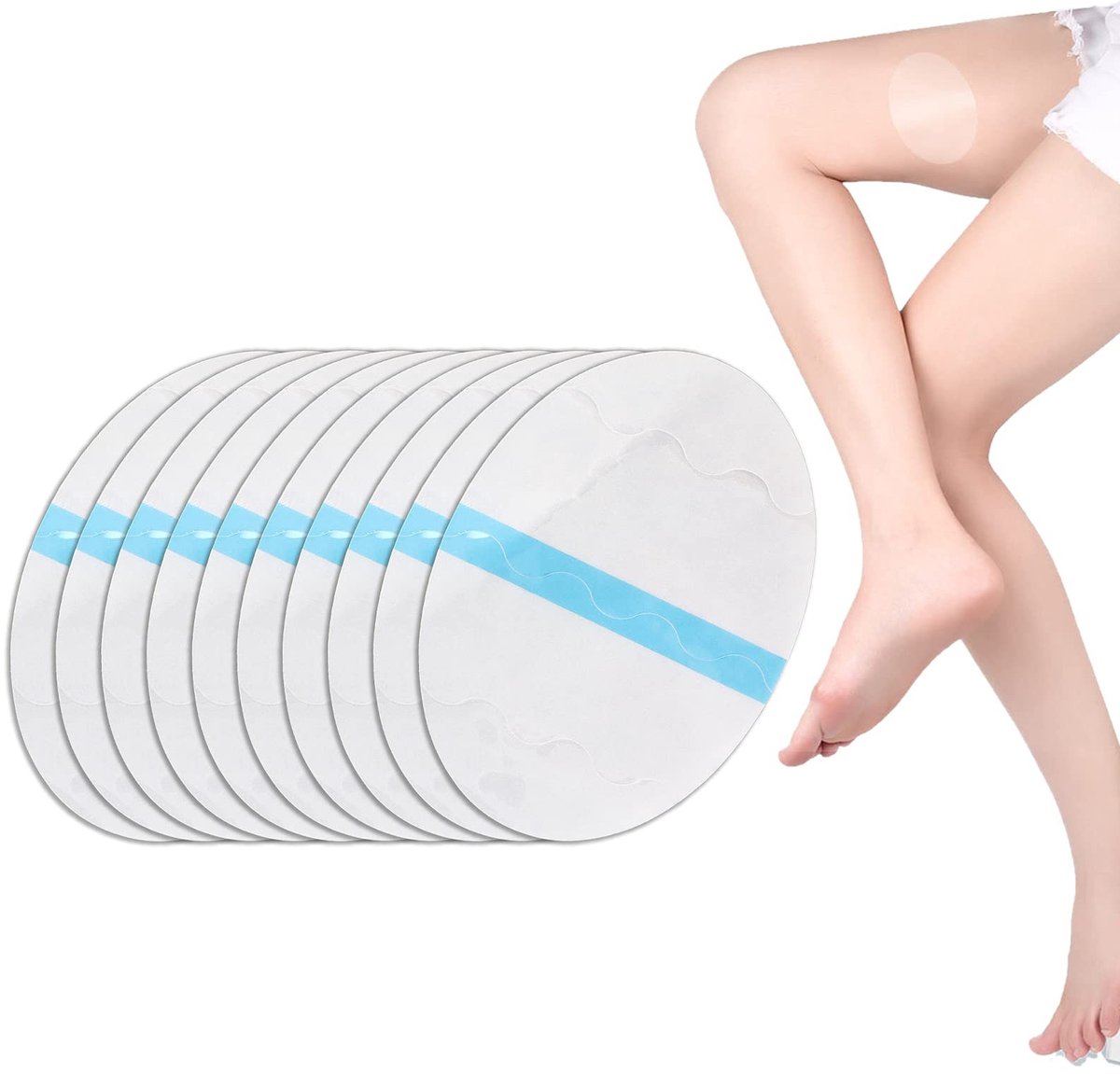 Dailygoody - Dij Anti Wrijving Pads - Wegwerp Zweet Tapes - Transparant en Onopvallend - Anti-schuur Pads - Voor Outdoor Activiteiten - 10 Stuks