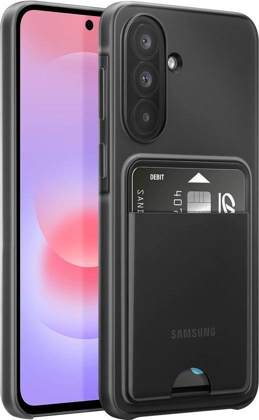 Samsung Galaxy A37 Card Slot Back Cover Zwart