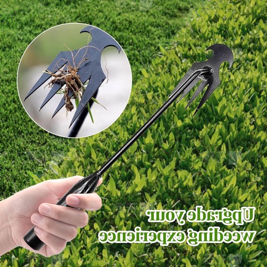 Set van 2 RVS Onkruidpluggen voor Tuin, Handgereedschap voor Onkruidverwijdering, Lange Handgreep Tuinschep en Onkruidbestrijdingshulpmiddel van Merkloos	 — afbeelding 4