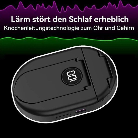 Bluetooth-slaapluidspreker, geschikt voor gebruik onder het kussen, mini-luidspreker met botgeleiding, draagbaar, met timer, telefoonhouder en TF-kaartsleuf, helpt bij het slapen en ontspannen. van Merkloos — afbeelding 5