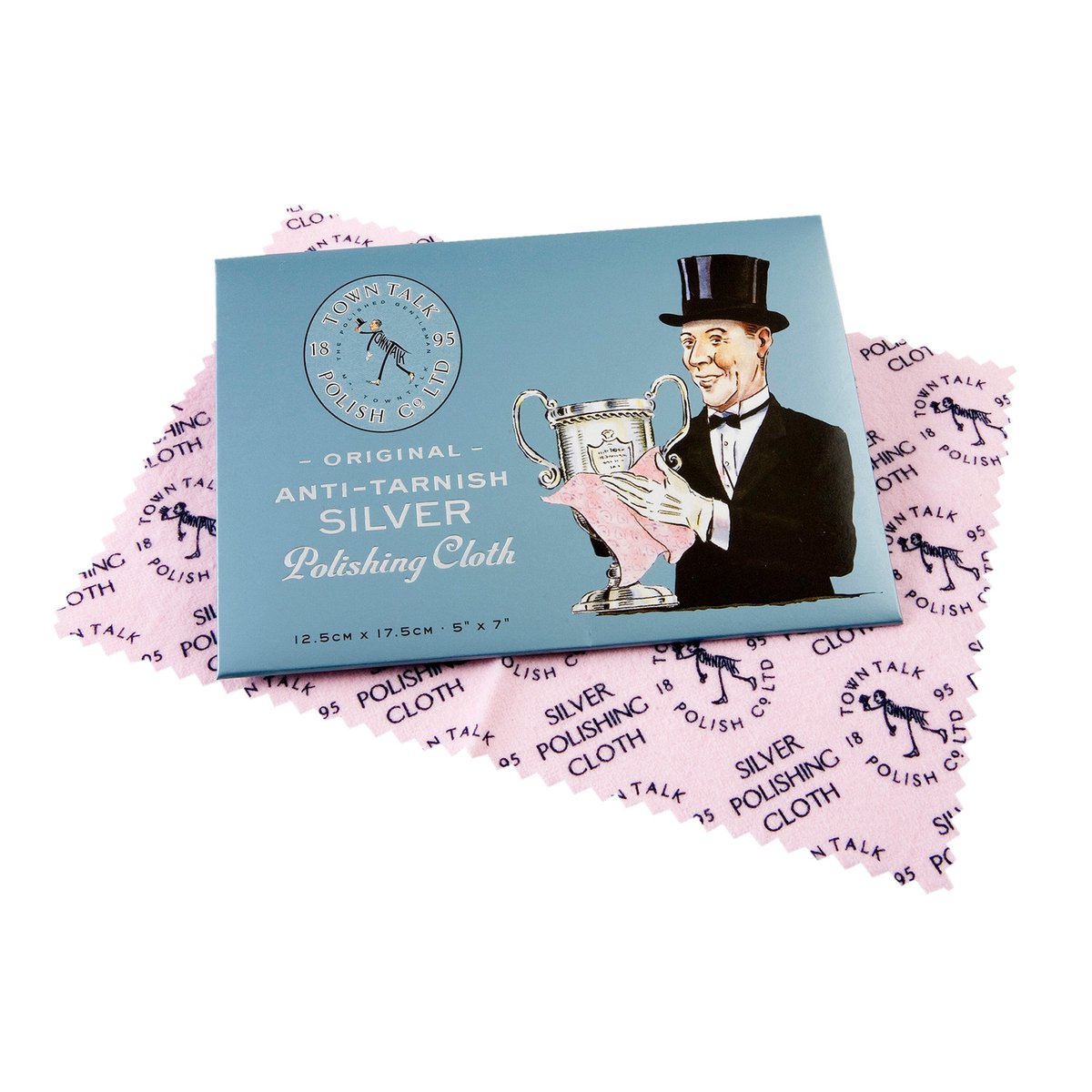 Mr Town Talk zilver polijstdoek 12,5cm x 12,5cm