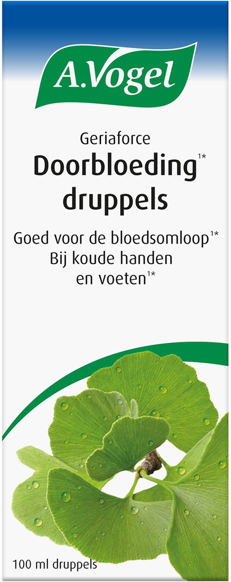 A.Vogel Geriaforce Doorbloeding druppels - Goed voor de bloedsomloop en bij koude handen en voeten - 100 ml