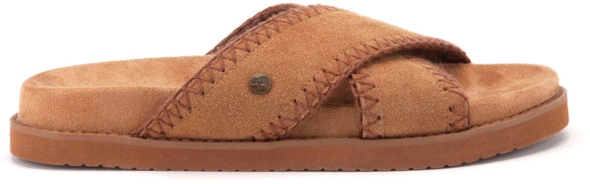 Warmbat Nyah Suede Dames Sandalen - Cognac