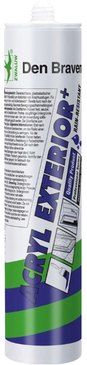 Acrylaatkit - Zwaluw Acryl Exterior+ - Den Braven - 310 ml - Grijs