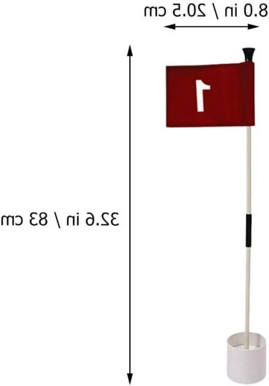 Set van golf vlaggenpalen met oefenvlag, hoogwaardige golfvlag voor trainingsbanen, genummerde vlag voor nauwkeurige golfers en buitensportactiviteiten — afbeelding 5