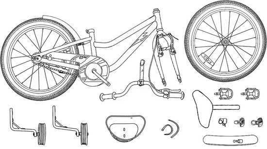 vidaXL - Kinderfiets - 14 - Inch - voor - 3-5 - jaar - oud - Donkerroze van VidaXL — afbeelding 3