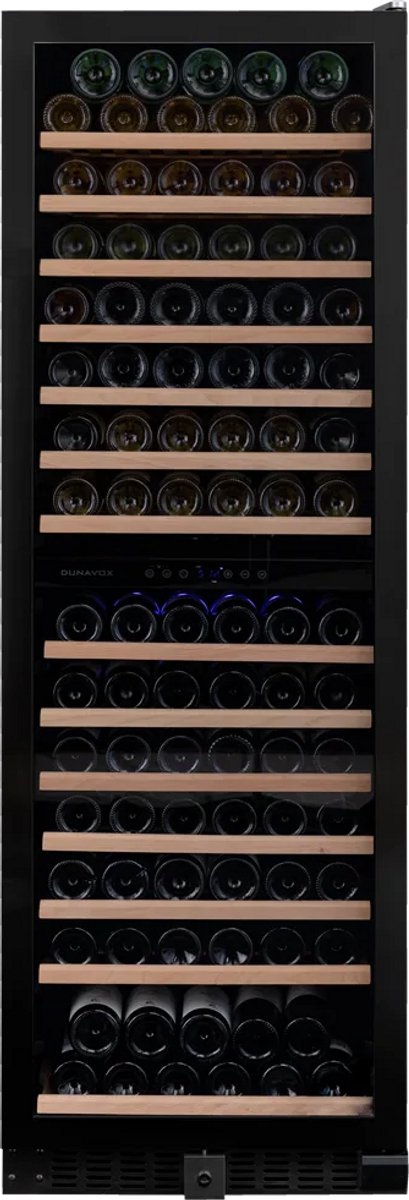 Dunavox Grande-166 Wijnkoelkast DX-166.428DMBK 2 Zones Mat Zwart Mat Zwart