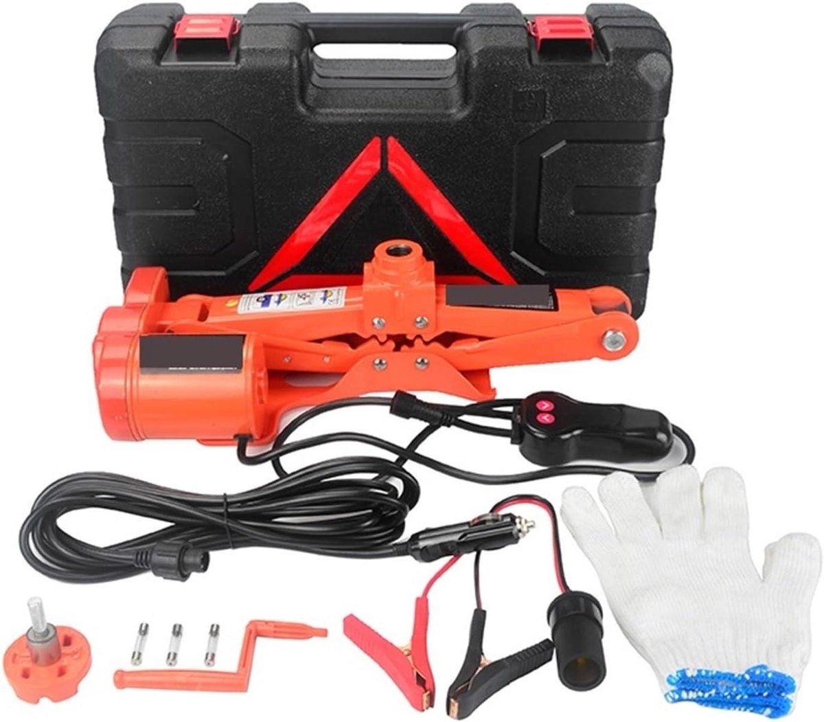 Hydraulische Krik - Elektrische Autolift - Voertuig Onderhoud - 2 Ton Draagvermogen - 12-37 cm Hefbereik - Zwart
