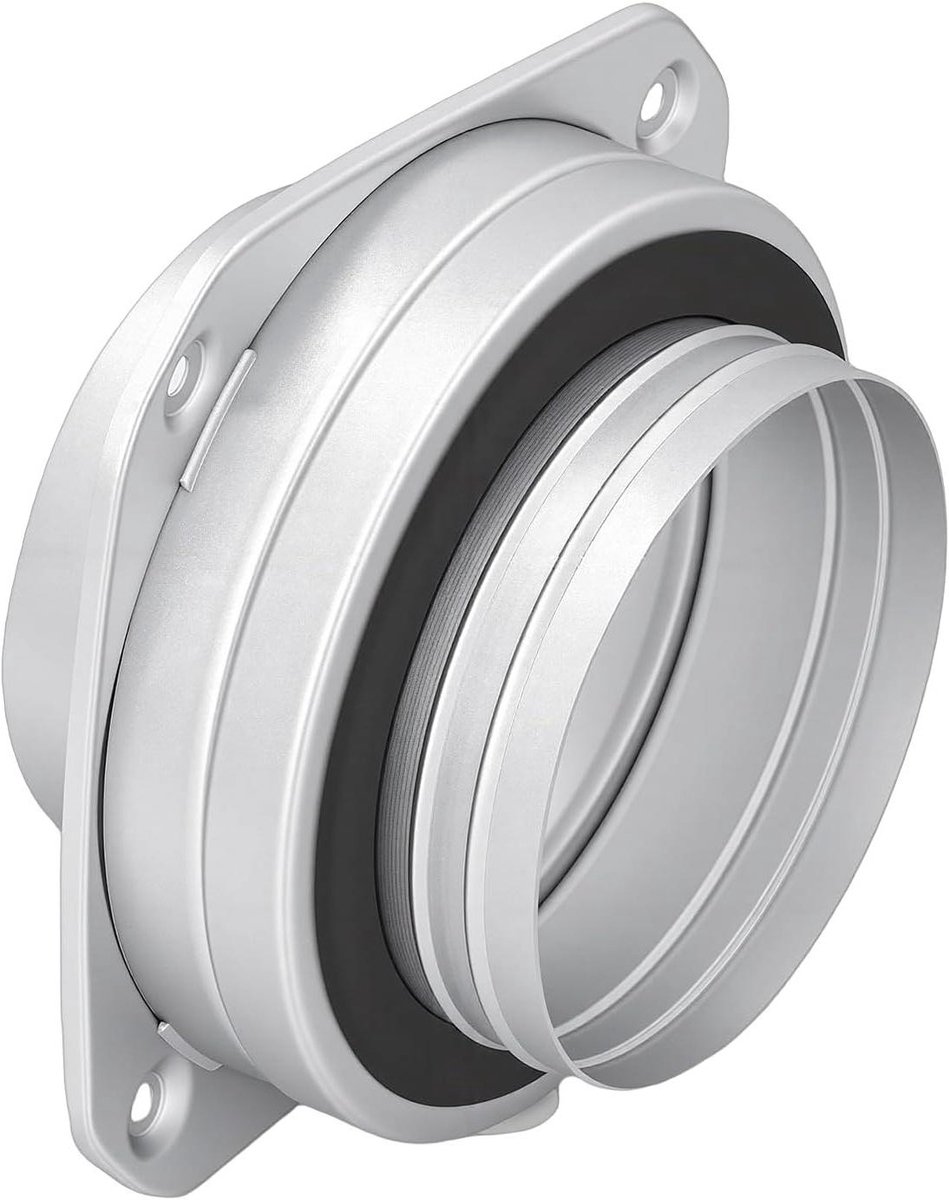 Droger Vent Kit Afvoer Koppeling Efficiënte Ventilatie Magnetische Zelfuitlijning 4 Inch Diameter Zilver