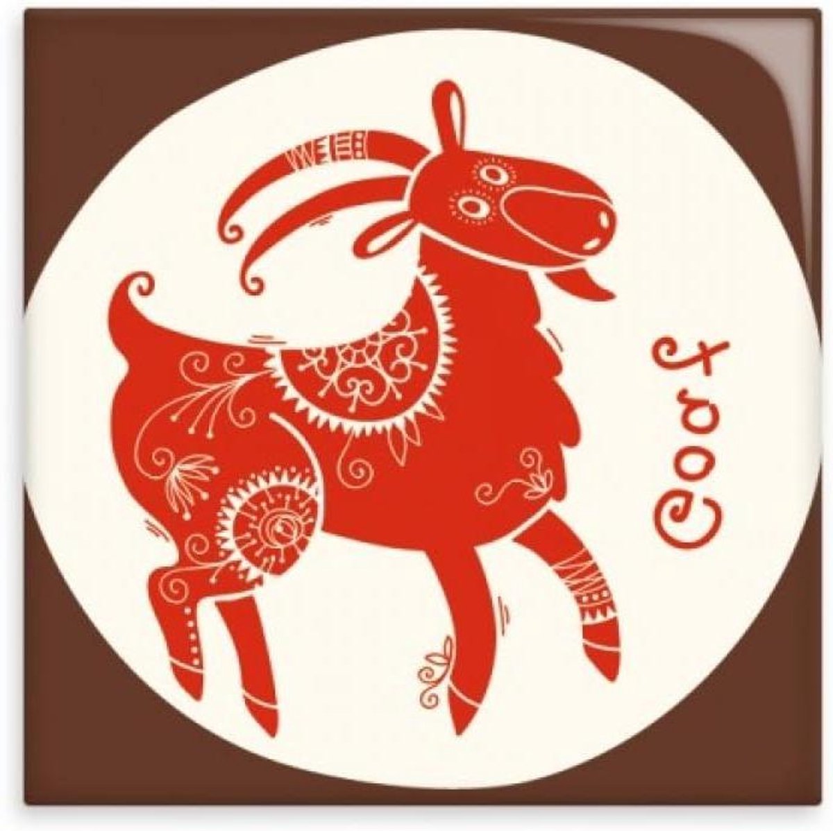 Keramische tegel - Wanddecoratie steen - Keuken spatwand - Handgemaakt detail - 152 x 152 cm - Rood