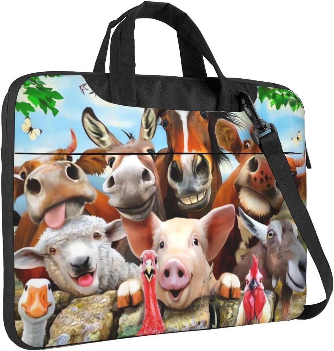 Laptop Tas - Computerhoes - Zakelijk Vervoer - Grote Capaciteit - 396 cm - Boerderij Dieren