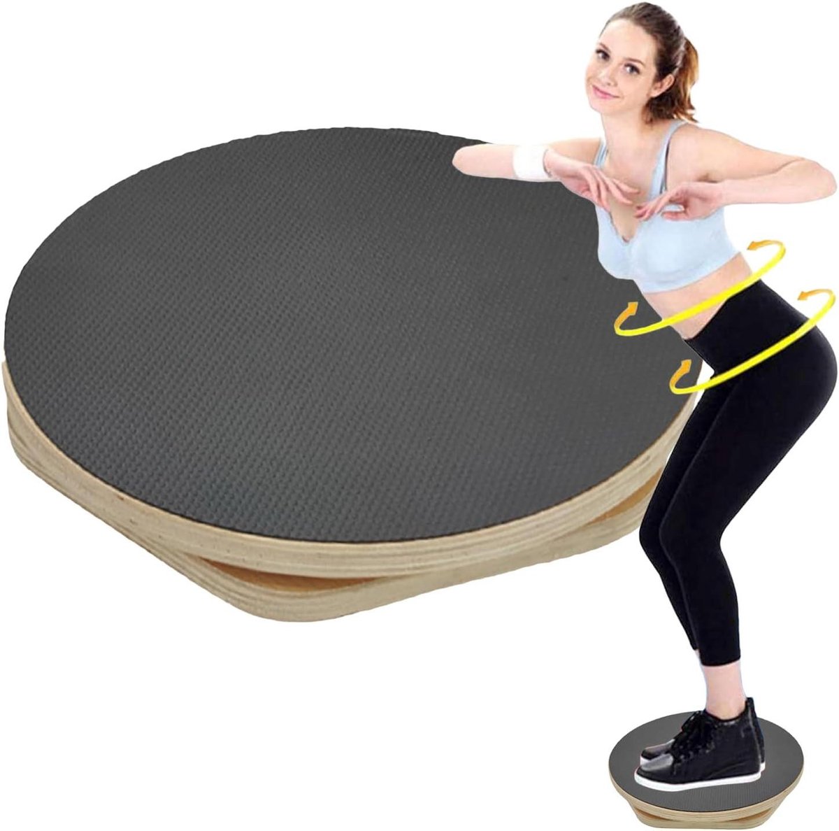 Twist Oefenmachine - Rotatieschijf - Core Training - Houten Constructie - 30 cm Diameter - Niet gespecificeerd