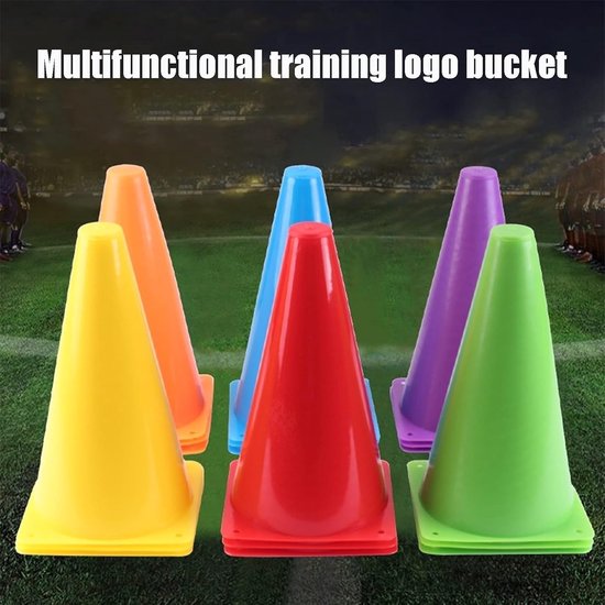 Sport Trainingscones - Markeer Kegels - Agility Training - Duurzaam Flexibel Plastic - Set van 10 - Meerdere Kleuren — afbeelding 2