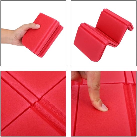 Camping zit matje - Picknick kussen - vouwkussen - Seat pad - Rood van Camp — afbeelding 5
