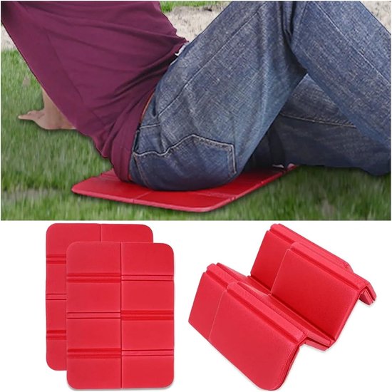 Camping zit matje - Picknick kussen - vouwkussen - Seat pad - Rood van Camp — afbeelding 4