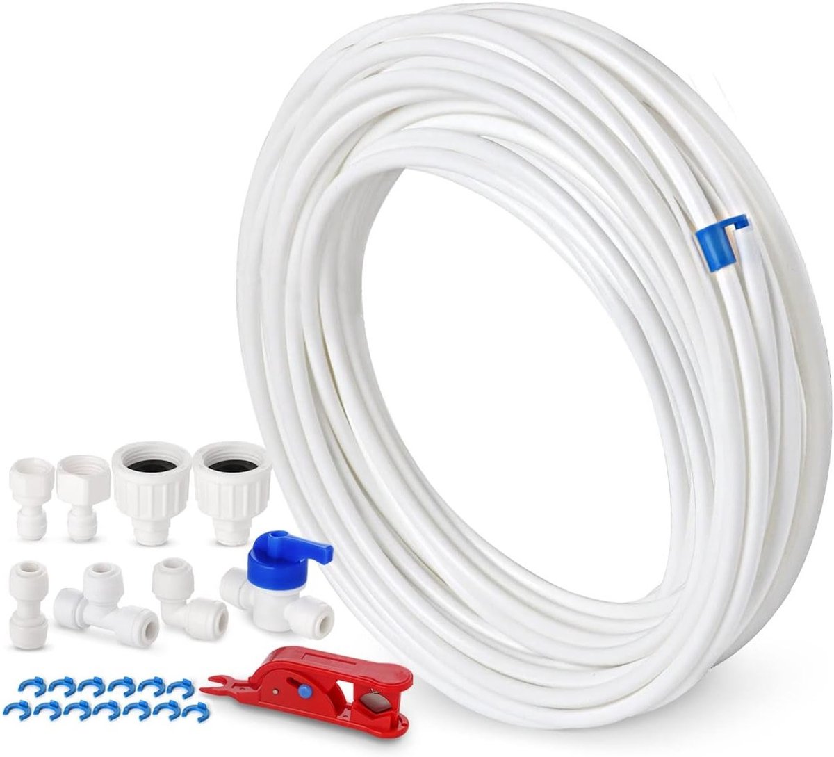 Universele Wateraansluitset voor Side by Side Koelkasten - 15 m Fridge Hose, Waterleiding en Slang 6.35 mm (1/4 Inch)