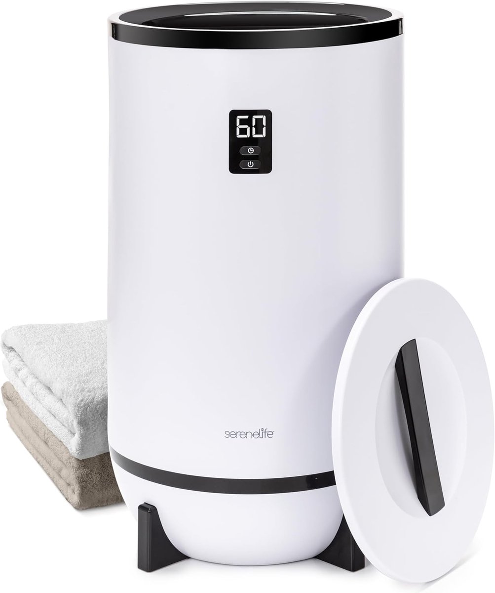 Handdoekwarmer - Elektrische emmer - Badkamer luxe - Aangepaste geur - Ruimte voor 2 - Zwart