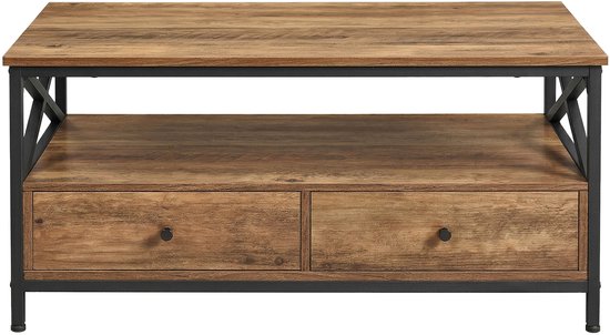 VASAGLE salontafel met lades en open vakken — salontafel van VASAGLE