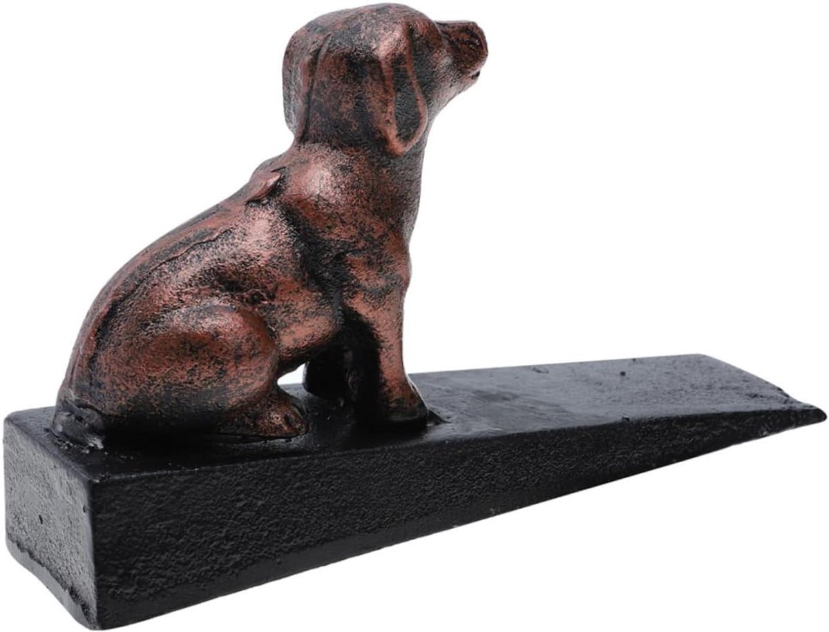 Honden Deurstopper - Vloerstopper - Deuren Open Houden - Zwaar Gietijzer - 15 cm - Grijs