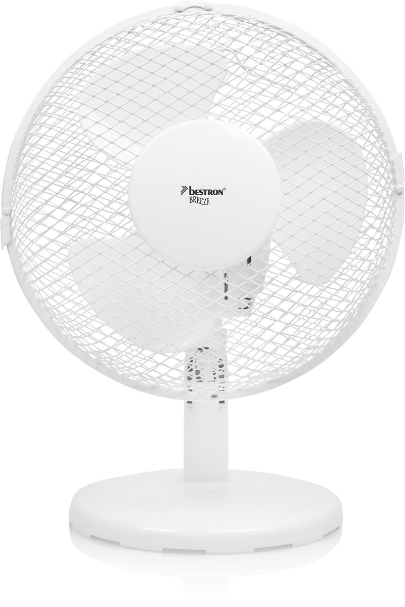 Bestron Tafelventilator DDF23W – 23 cm – 2 Snelheden – Desk fan – Oscillerend – Compact & Stil - Wit