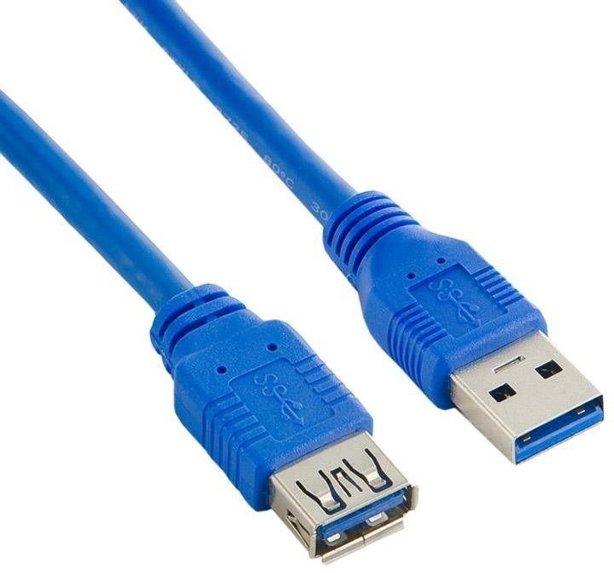 Akyga USB-kabel USB-A stekker, USB-A bus 1.80 m Zwart AK-USB-10