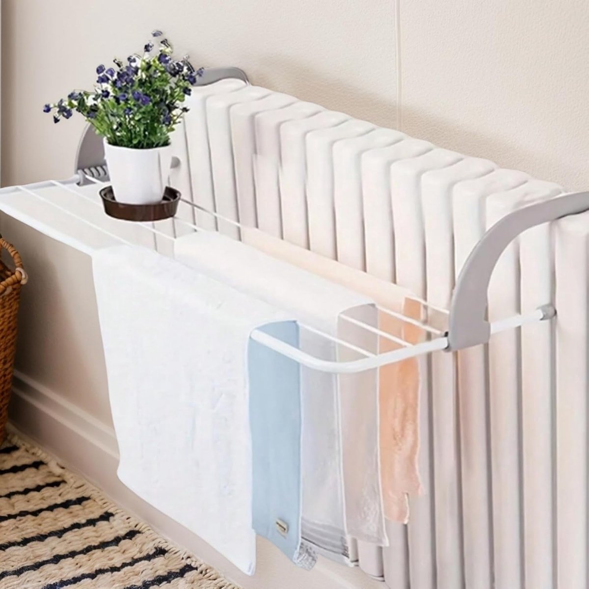 Radiator Kledingrek - Opvouwbare Hanger - Was Drogen - Ruimtebesparend Ontwerp - 512L x 33