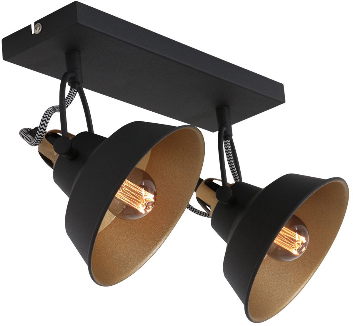 Wandlamp Nove 2 Lichts Draaibaar & Kantelbaar Wit Kunststof Metaal Mexlite