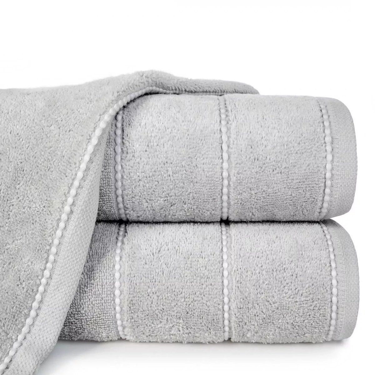 Mari Badhanddoek 70x140 cm Staalgrijs met Velours Boord 500g/m²