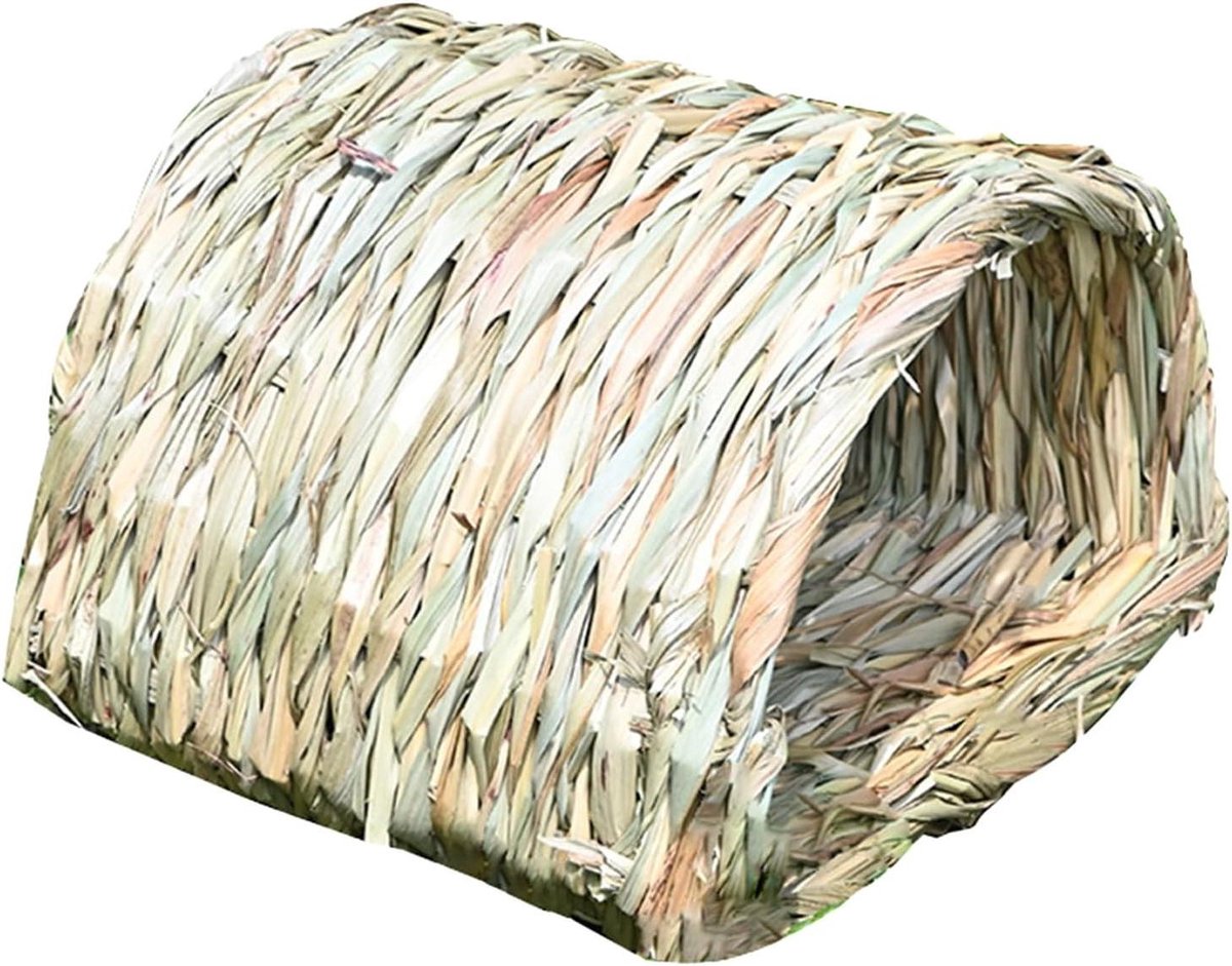 EGoods – Geweven Gras Tunnel Huis voor Hamsters Cavia’s en Konijnen – Speelgoed voor Kleine Huisdieren