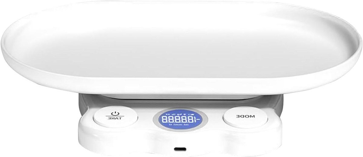 Digitale Huisdier Weegschaal - Draagbaar Meetapparaat - Gewicht Monitoren - Antislip Ontwerp - Tot 15 kg - Wit