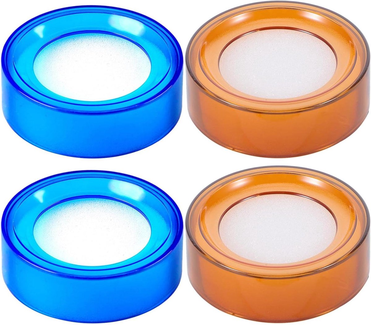 Vingersponsjes - Papier bevochtiger - Geld tellen - Antislip basis - 4 stuks - Diverse kleuren
