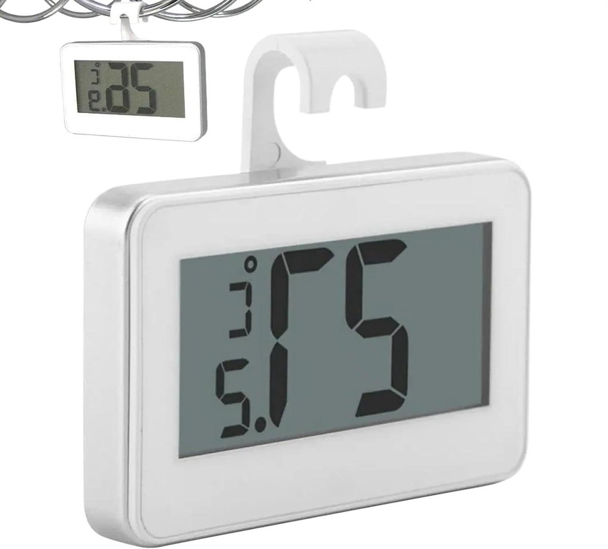 Digitale thermometer - Koelkast meter - Voedsel bewaren - Waterafstotend ontwerp - 7 cm - Wit