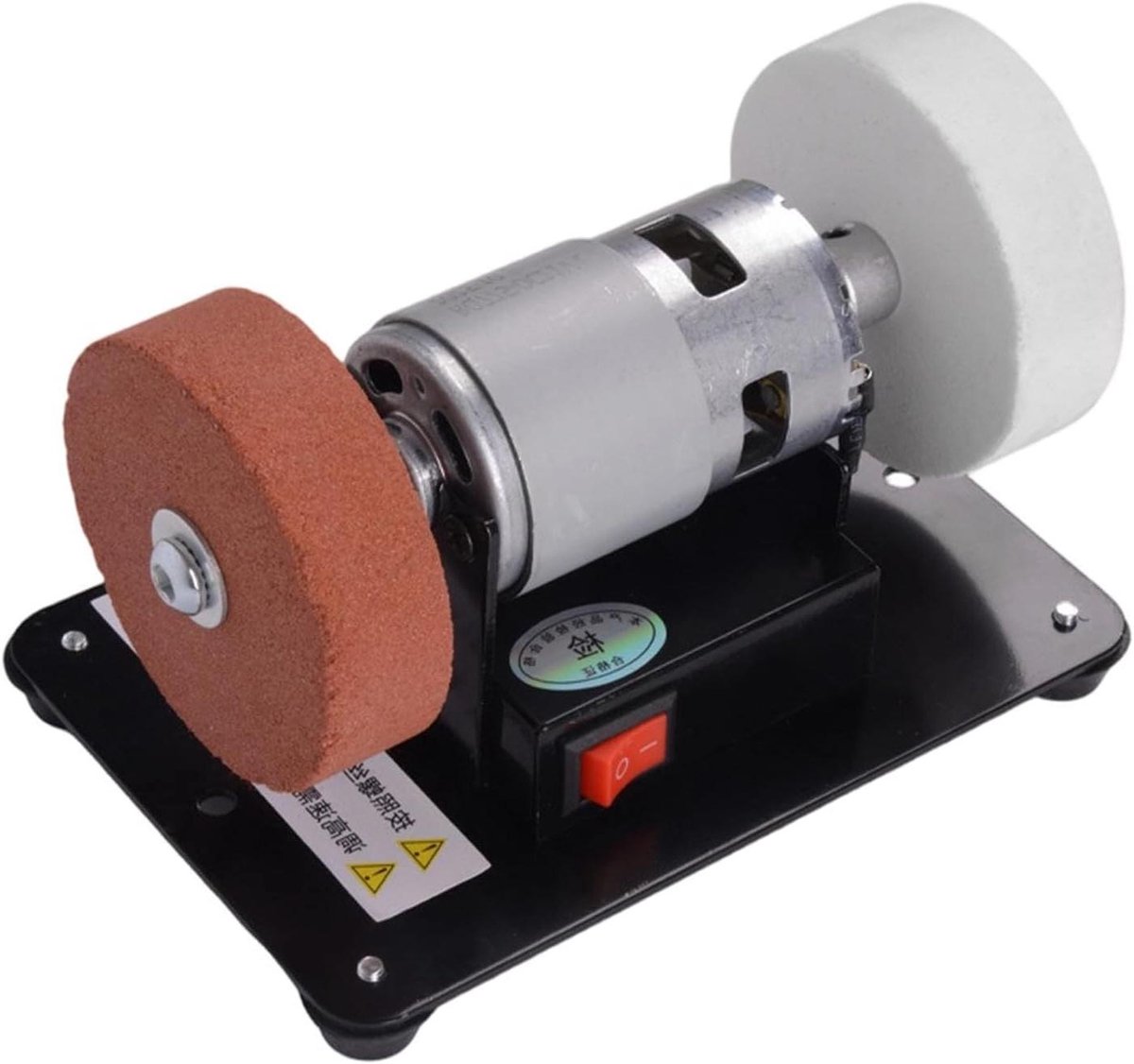 Tafel Schuurmachine - Mini Polijstmachine - Precisie Slijpen - Stille Werking 50 dB - 7 cm Wiel - Metaal