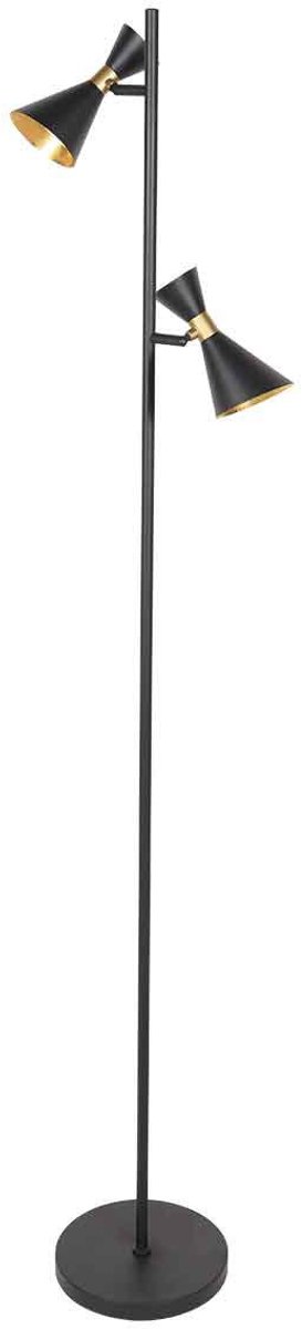 Anne Lighting - vloerlamp - Preto - zwart - metaal - Ø 23cm - GU10 - 4112ZW
