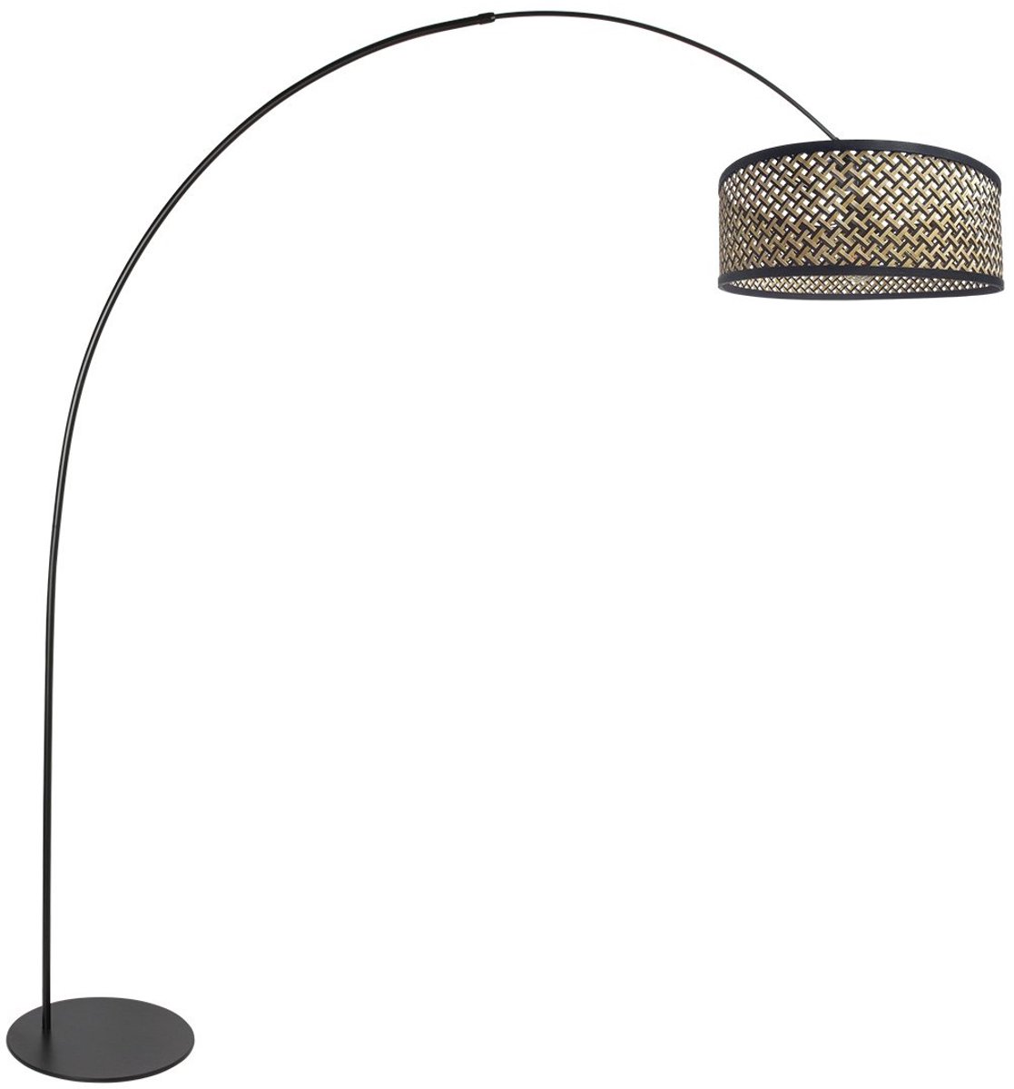 Anne Lighting - vloerlamp - Curve - naturel zwart - metaal - booglamp - E27 - 4261ZW