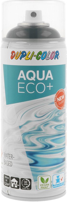 Spuitbus AQUA ECO+ met blauwe en witte marmerprint, watergedragen.