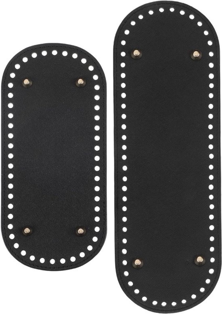 Ovale leren tasbodem voor haakprojecten - Zakvormkussen - Haaktas accessoire met gaten