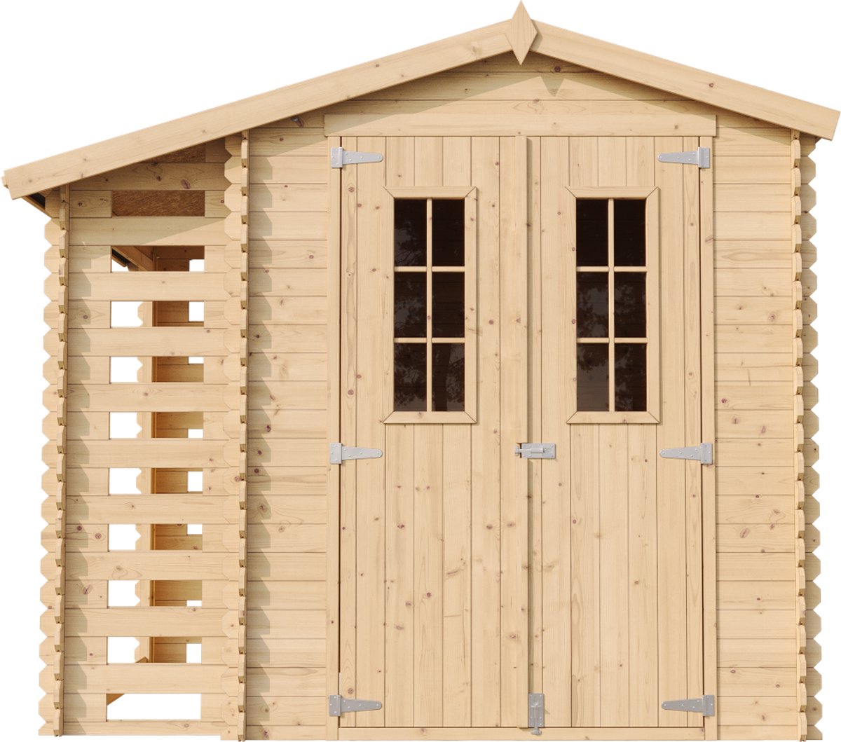 Timbela M386C - Houten tuinhuis-brandhoutschuurtje - 4,33 m² - 206x272xH218 cm - zonder vloer